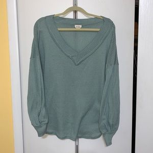 Long sleeve waffle/thermal